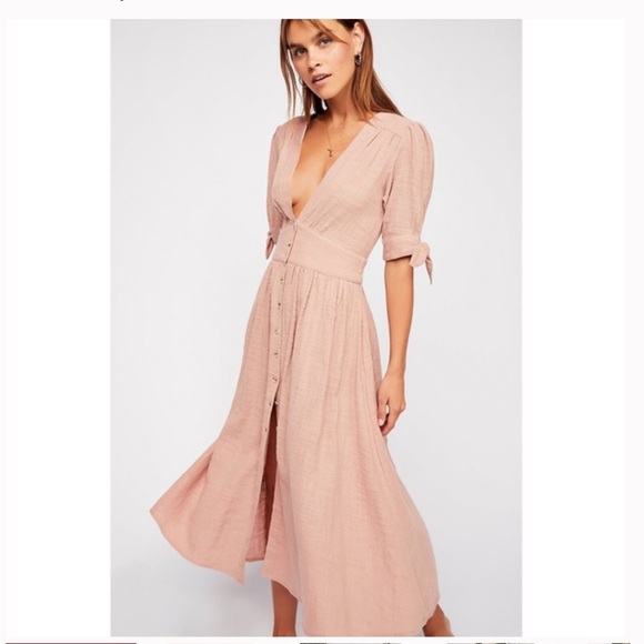 NWT Free People Love Of My Life Midi Dress - Picture 11 of 14